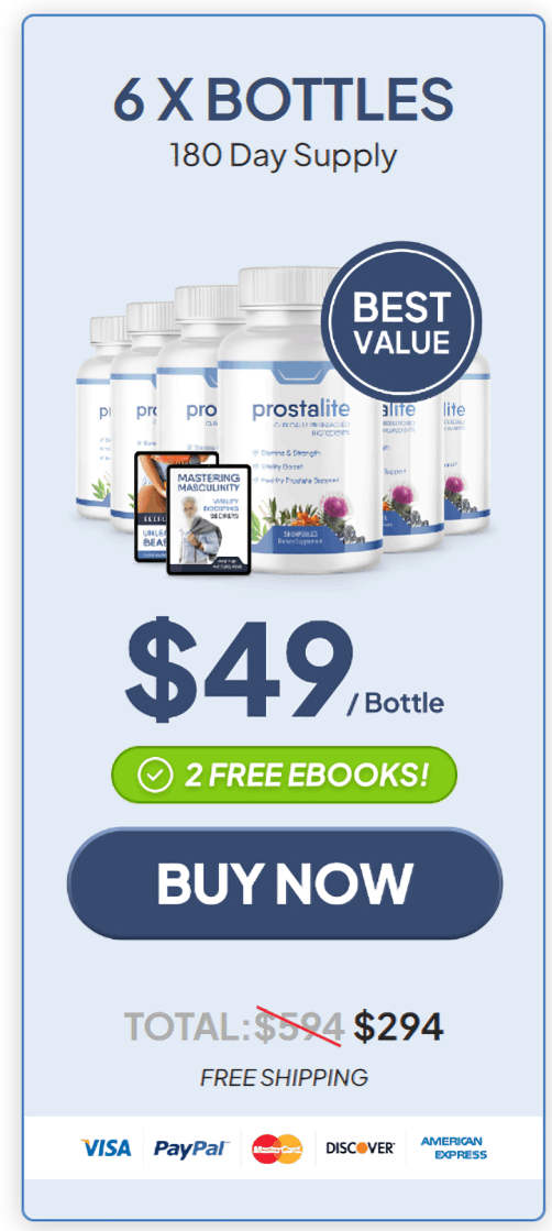 ProstaLite 6 $49/bottle